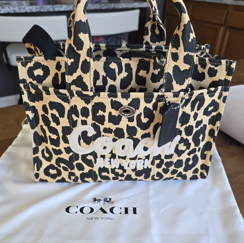 Cargo Tote Bag With Leopard Print